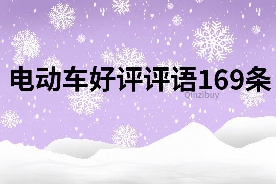 電動車好評評語169條