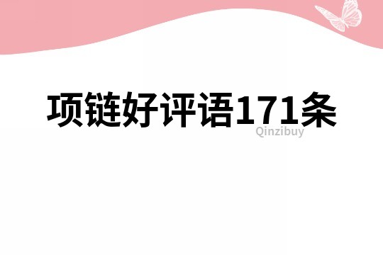 項(xiàng)鏈好評(píng)語171條