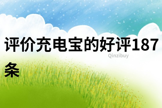 評價充電寶的好評187條