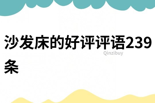 沙發床的好評評語239條