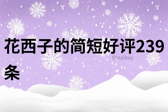 花西子的簡短好評239條