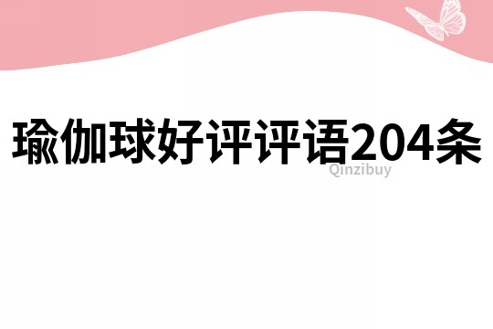 瑜伽球好評評語204條