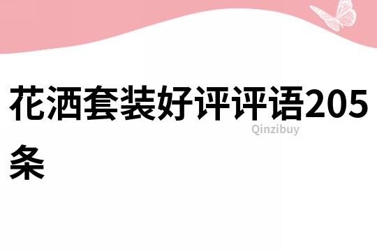 花灑套裝好評(píng)評(píng)語(yǔ)205條