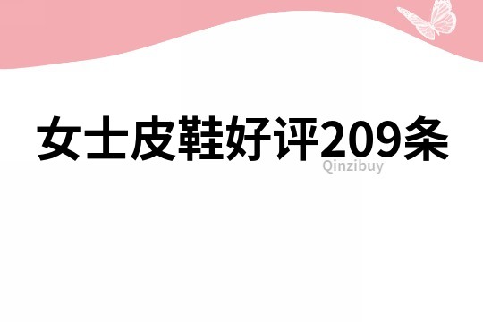 女士皮鞋好評209條