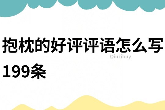抱枕的好評評語怎么寫199條