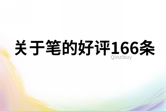 關(guān)于筆的好評166條