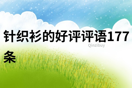針織衫的好評評語177條