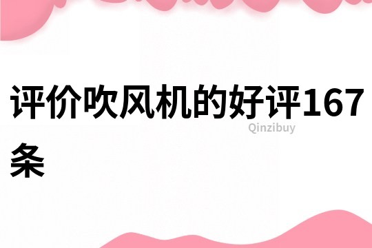 評(píng)價(jià)吹風(fēng)機(jī)的好評(píng)167條