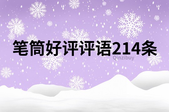 筆筒好評(píng)評(píng)語(yǔ)214條