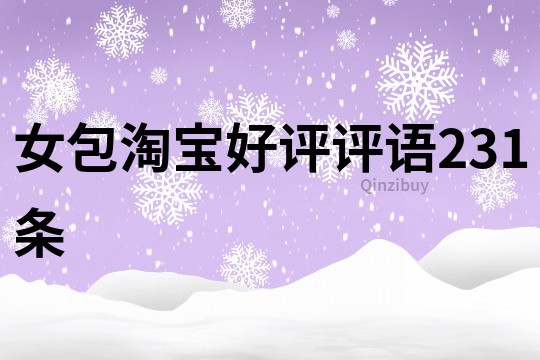 女包淘寶好評評語231條