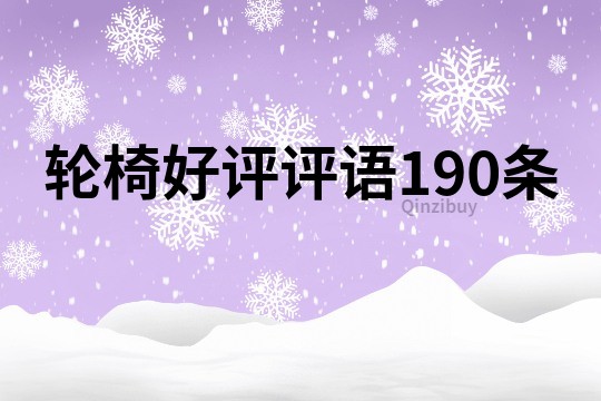 輪椅好評(píng)評(píng)語(yǔ)190條