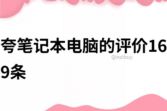 夸筆記本電腦的評價169條