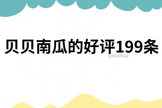 貝貝南瓜的好評199條
