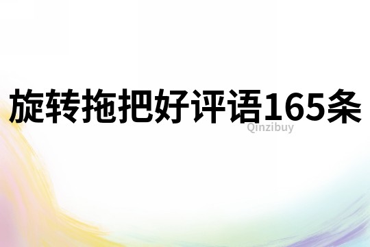 旋轉(zhuǎn)拖把好評(píng)語(yǔ)165條