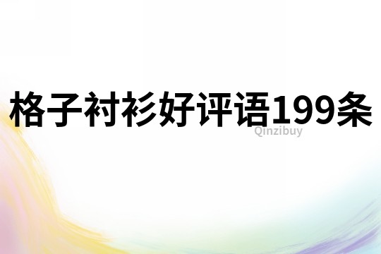 格子襯衫好評語199條