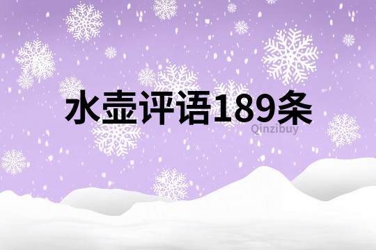水壺評(píng)語189條