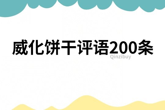 威化餅干評語200條