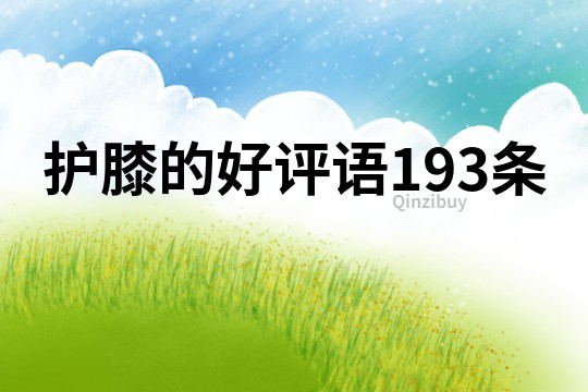 護膝的好評語193條