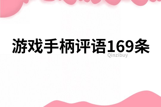 游戲手柄評語169條