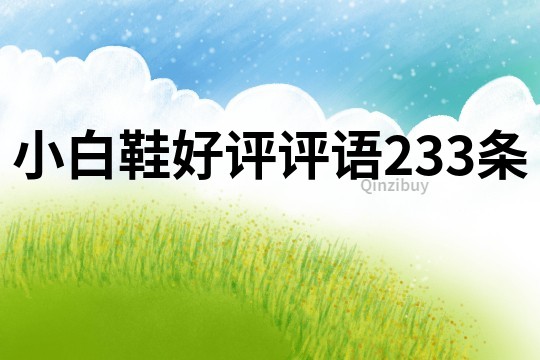 小白鞋好評評語233條