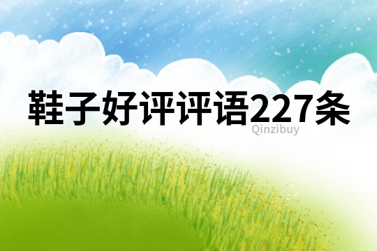 鞋子好評評語227條