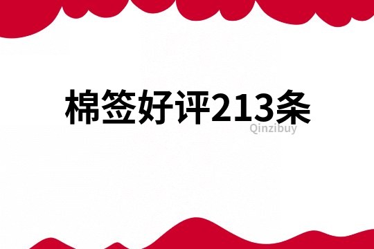 棉簽好評213條