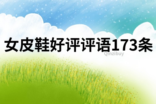 女皮鞋好評評語173條