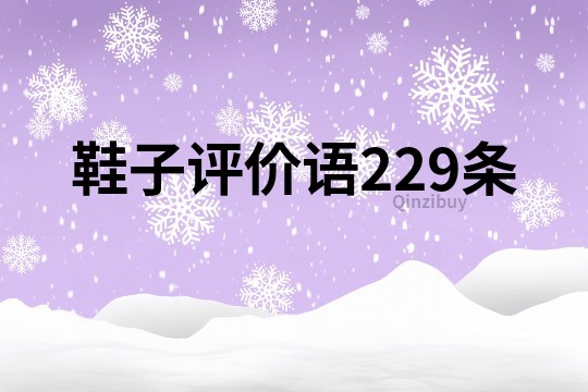 鞋子評價語229條
