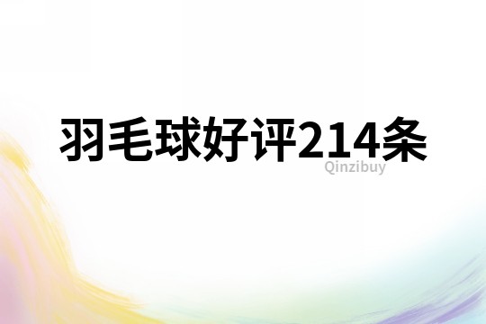 羽毛球好評(píng)214條