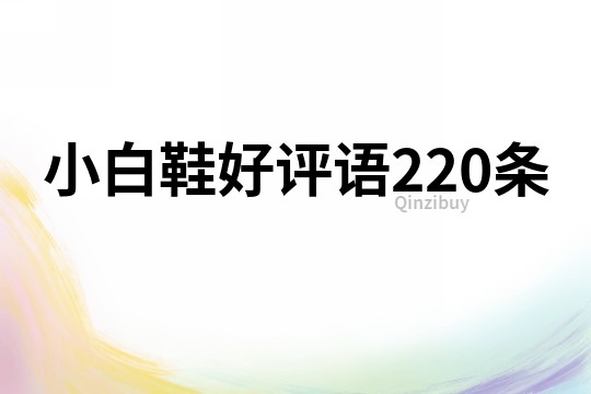 小白鞋好評語220條
