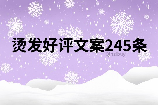 燙發(fā)好評文案245條