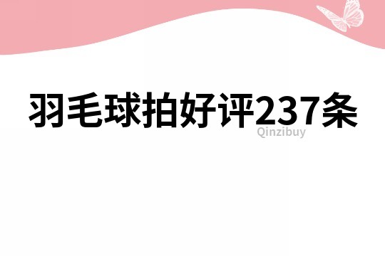 羽毛球拍好評237條