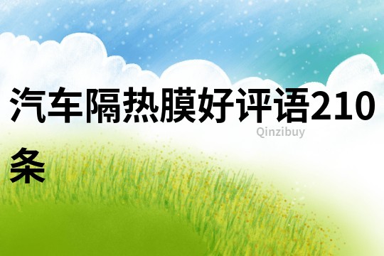 汽車隔熱膜好評語210條