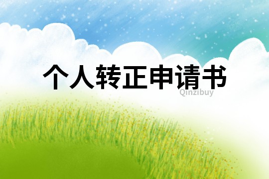個人轉正申請書