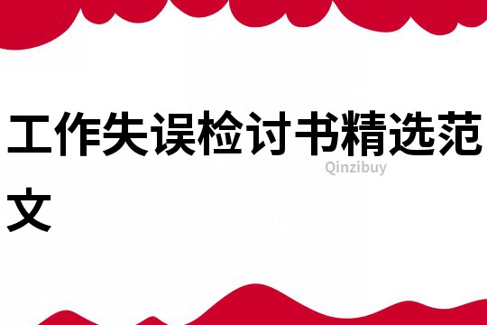 工作失誤檢討書精選范文