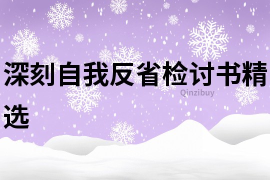 深刻自我反省檢討書精選