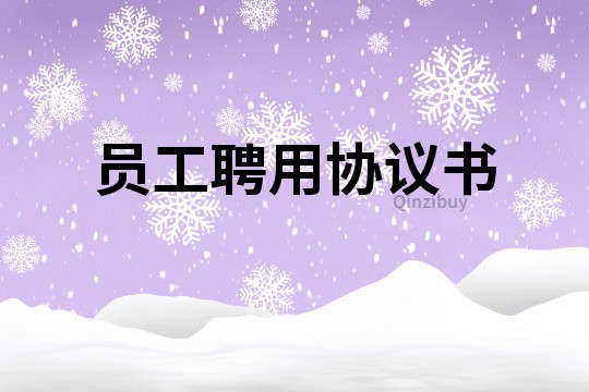 員工聘用協議書
