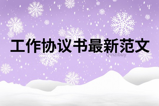 工作協(xié)議書最新范文