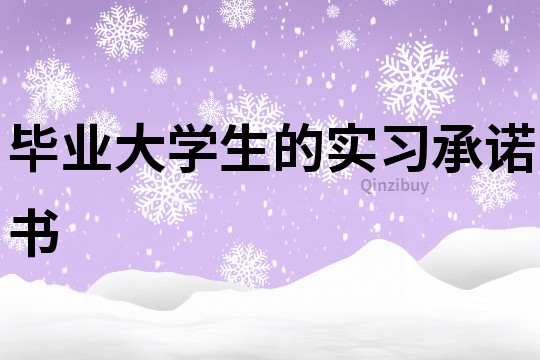 畢業(yè)大學(xué)生的實(shí)習(xí)承諾書(shū)