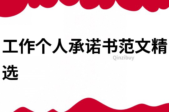 工作個人承諾書范文精選