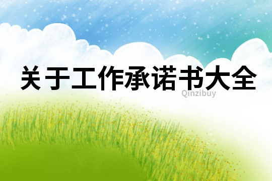 關(guān)于工作承諾書大全