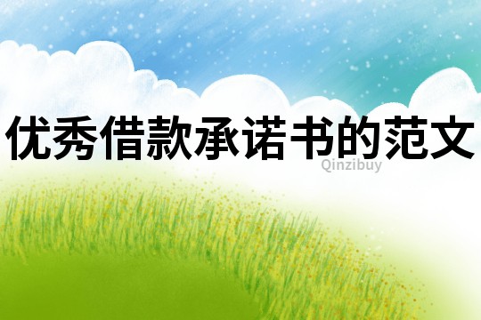 優(yōu)秀借款承諾書的范文