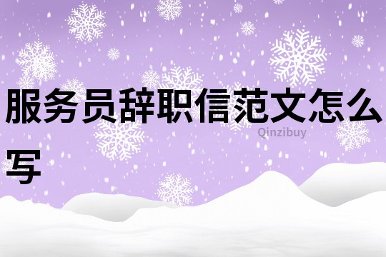 服務(wù)員辭職信范文怎么寫(xiě)