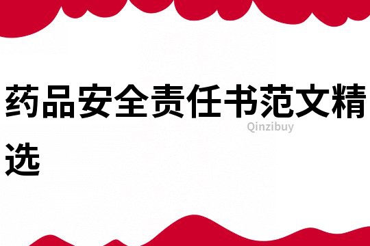 藥品安全責(zé)任書范文精選