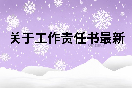 關(guān)于工作責(zé)任書(shū)最新