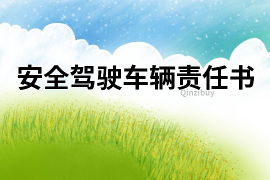 安全駕駛車輛責任書