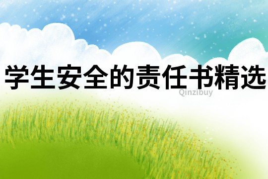 學生安全的責任書精選