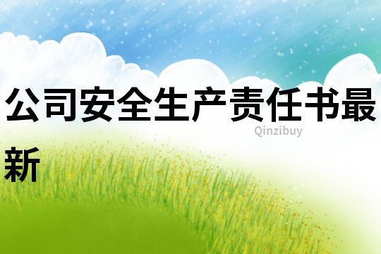 公司安全生產責任書最新
