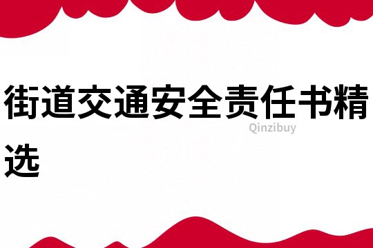 街道交通安全責任書精選