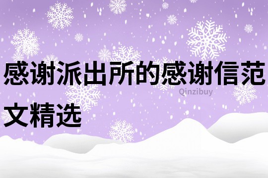 感謝派出所的感謝信范文精選
